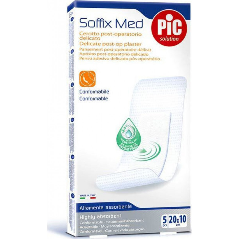 Pic Solution Soffix Med Post-op Plaster 20x10cm 5τμχ Pic Solution Soffix Med Post-op Plaster 20x10cm 5τμχ