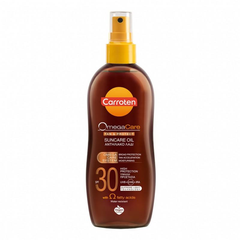 Carroten Omega Care Tan και Protect Αδιάβροχο Αντηλιακό Λάδι για το Σώμα SPF30 150ml