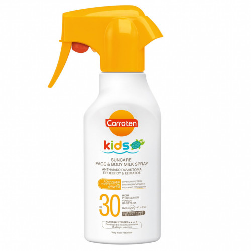 Carroten Αδιάβροχο Παιδικό Αντηλιακό Spray Kids για Πρόσωπο και Σώμα SPF30 270ml