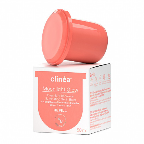 Clinea Moonlight Glow Refill Gel Προσώπου Νυκτός για Αντιγήρανση και Λάμψη 50ml