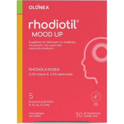 Olonea Rhodiotil Mood Up 30 φυτικές κάψουλες