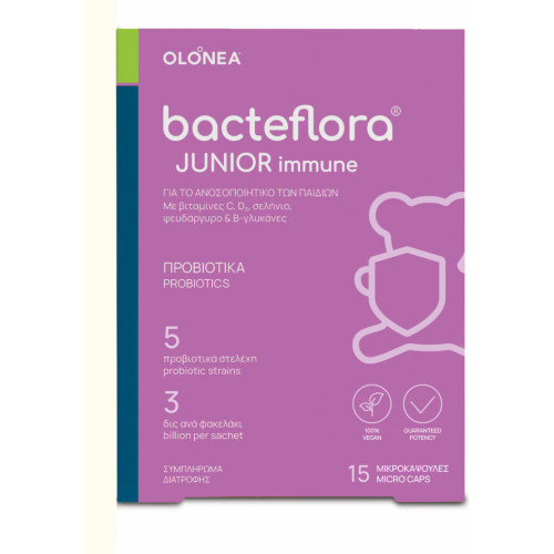 Olonea Bacteflora Junior Immune 15 κάψουλες