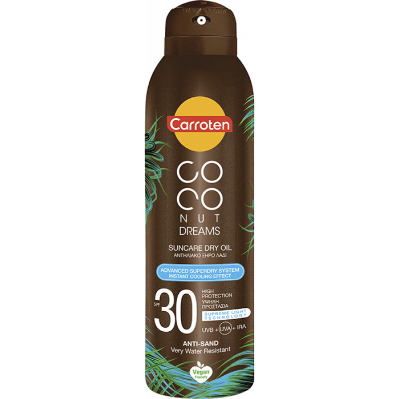 Carroten Coconut Dreams Αδιάβροχο Αντηλιακό Λάδι για το Σώμα SPF30 σε Spray 150ml