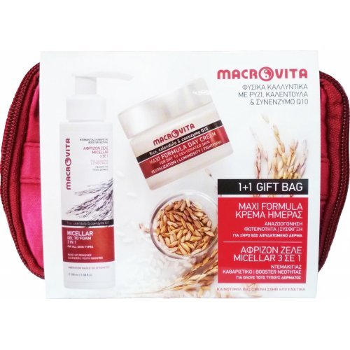 Macrovita Maxi Formula Κρέμα Ημέρας Ξηρό Έως Αφυδατωμένο Δέρμα 40ml και Micellar Gel 100ml