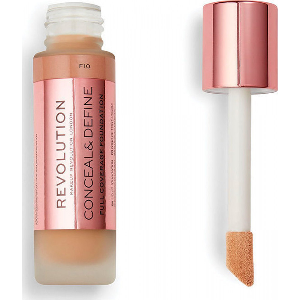 Revolution Beauty Conceal and Define Full Coverage Foundation F10 23ml Revolution Beauty Conceal and Define Full Coverage Foundation F10 23ml