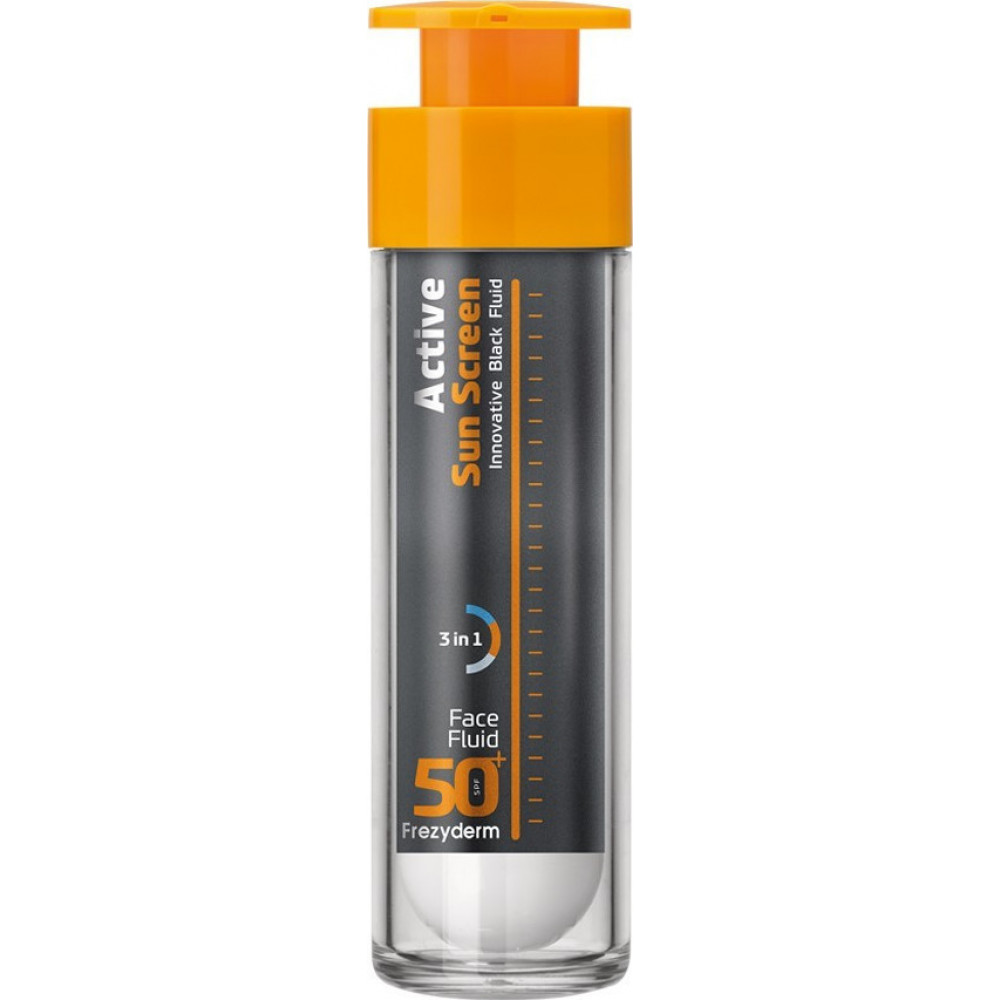Frezyderm Αντηλιακή Κρέμα Προσώπου Active Sun Screen Innovative Black Fluid SPF50 50ml Frezyderm Αντηλιακή Κρέμα Προσώπου Active Sun Screen Innovative Black Fluid SPF50 50ml