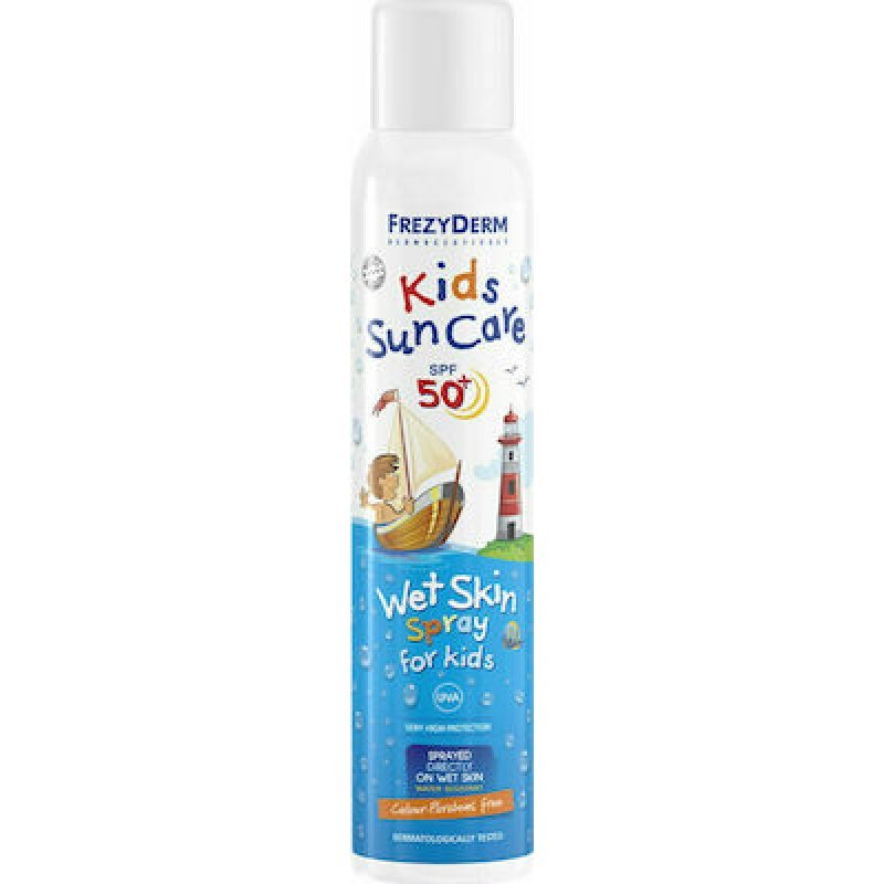 Frezyderm Παιδικό Αντιηλιακό Spray που ψεκάζεται απευθείας σε Βρεγμένο Δέρμα Kids Sun Care Wet Skin Spray SPF50 200ml