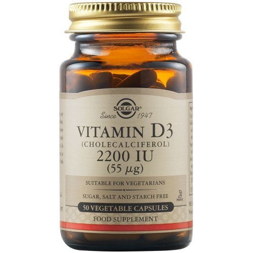 SOLGAR Vitamin D3 (Cholecalciferol) 2200IU 50 φυτικές κάψουλες