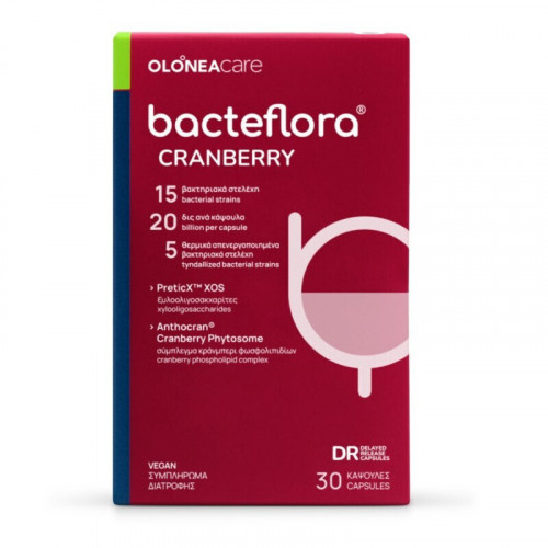 Olonea BacteFlora Cranberry 30caps Συμπλήρωμα Διατροφής Για Το Ουροποιητικό