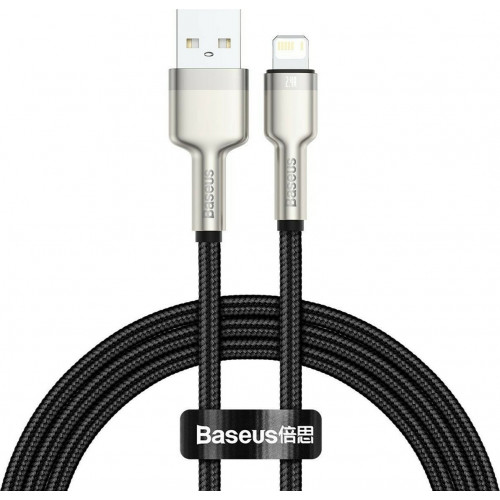 Baseus Braided USB to Lightning Cable Μαύρο 1m (CALJK-A01)