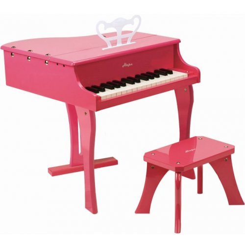 Hape Happy Grand Piano Pink Το Μεγάλο Μου Πιάνο Με 30 Πλήκτρα και Καρεκλάκι 2Τεμ E0319