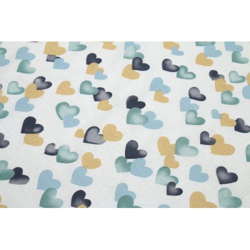 DIMcol ΠΑΝΑ ΧΑΣΕΣ ΒΡΕΦ Cotton 100% 80X80 Hearts 11 Grey-Green 1914513607801188