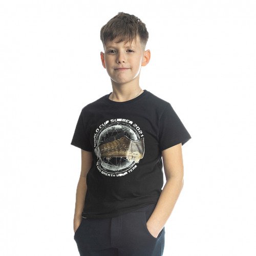 Joyce μαύρο t-shirt με τύπωμα για αγόρι 211700C